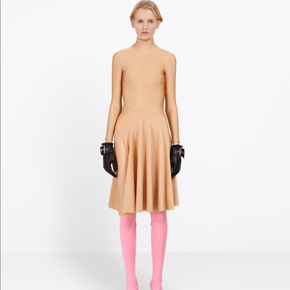 Balenciaga nude ice skater dress NWT sz 38